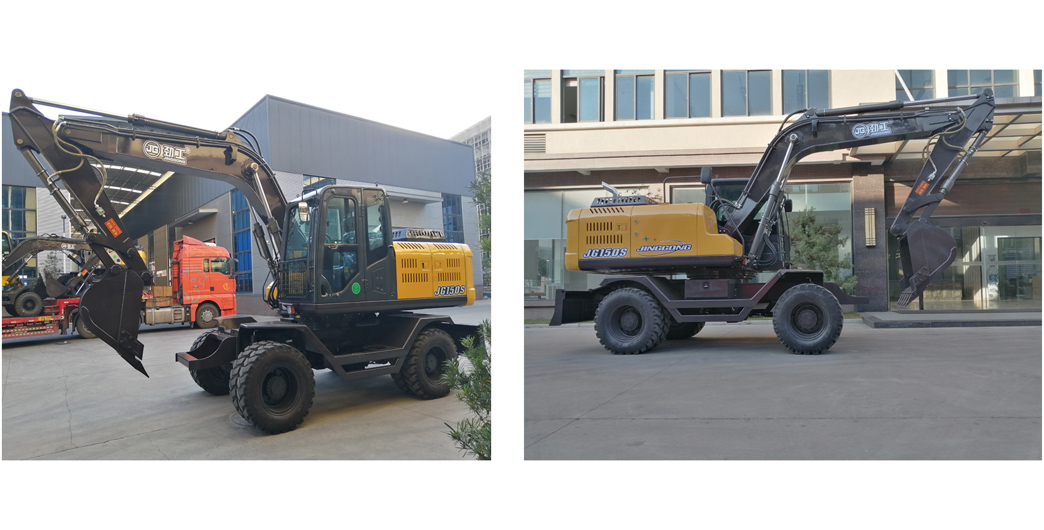 150S excavator of JingGong small wheel excavator 