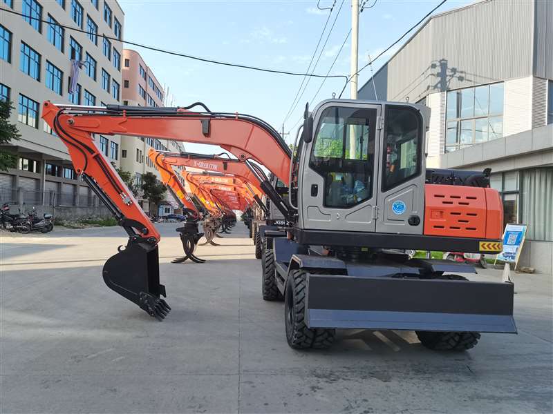 backhoe with grapple