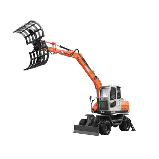 Jing Gong 95Z hydraulic wheeled excavator with cotton clip